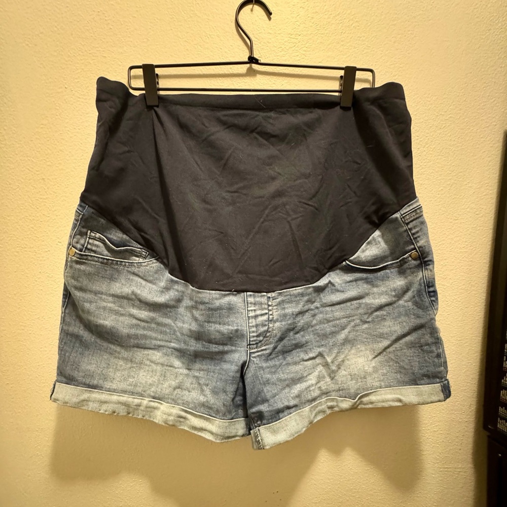 Stylish Black and Blue Women's Shorts Maternity